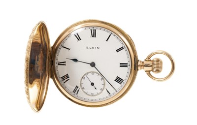 Lot 745 - 9ct gold cased Elgin pocket watch