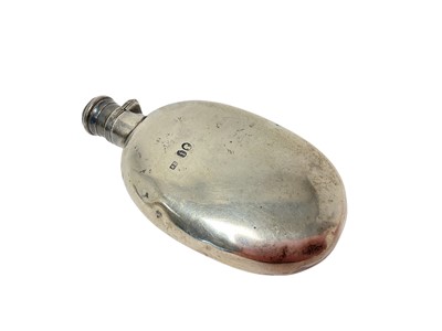 Lot 430 - Victorian silver small oval hip flask