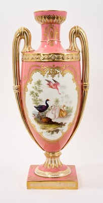 Lot 301 - Large Victorian Coalport urn shaped vase