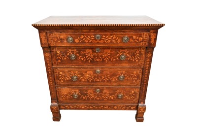 Lot 1360 - Late 18th / early 19th century Dutch marquetry inlaid chest of drawers