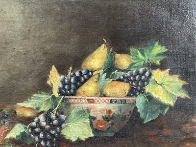 Lot 10 - Manner of Charles Thomas Bale (1845-1925) oil on canvas, Still Life of fruit, bearing signature, inscribed verso, 20cm x 25cm, gilt frame
