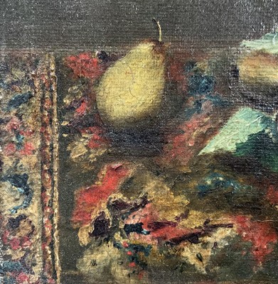 Lot 10 - Manner of Charles Thomas Bale (1845-1925) oil on canvas, Still Life of fruit, bearing signature, inscribed verso, 20cm x 25cm, gilt frame