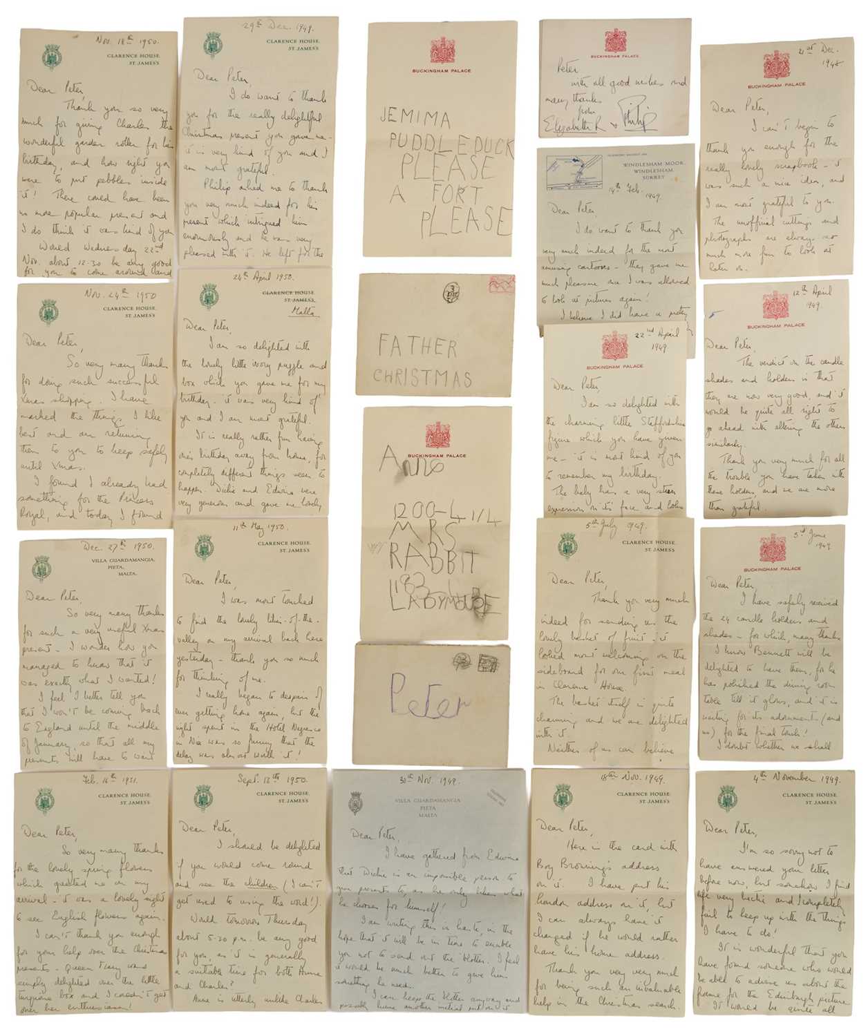 Lot 150 - The Important Mr Peter Stewart Archive of Royal letters 1948-1955