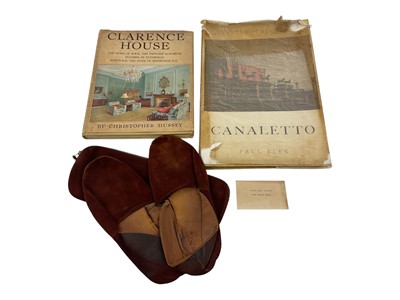 Lot 152 - Pair of Lobb slippers from Princess Elizabeth