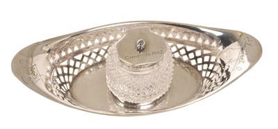 Lot 151 - H.M. Queen Elizabeth II and The Duke of Edinburgh, silver presentation ink well