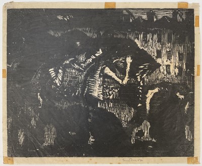 Lot 16 - Sir Frank Brangwyn (1867-1956) woodcut, Coal Heavers, pencil signed, 22cm x 28cm, unframed