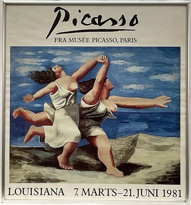 Lot 18 - Picasso 1981 Exhibition poster, together with a 1948 book titled Picasso 'Blue and Pink Periods'