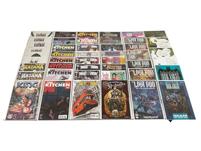 Lot 2852 - One box of modern comics to include Marvel Comics (Karnak, Kingpin, Loki), DC Comics (Batman legends of the Dark Knight, Legion, Legion of super hero's millennium, Lucifer) Image comics (Low, lo...