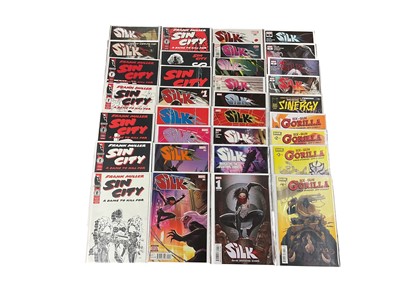 Lot 2861 - One box of modern comics to include DC Comics (Batman Shadow of the Bat), Marvel Comics (Shatter-Star, She-Hulk, Siege, Silk), Dark horse comics (Sin City a dame to kill for limited series), Val...