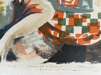 Lot 30 - Roy Godfrey Botting (1909-1999) signed limited edition lithograph, 'Woman at a Window', 1/10, 39cm x 49cm, unframed