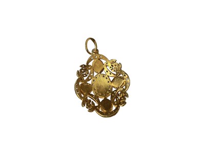 Lot 4 - Victorian style opal and diamond pendant