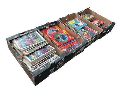 Lot 1110 - 1950s-1970s 4 boxes of football magazines - Charles Buchan (150) Goal (150) and Shoot (150)