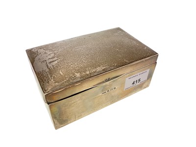 Lot 415 - Silver cigarette box