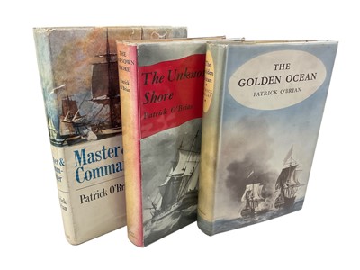 Lot 1314 - Patrick O'Brian, collection of works including Master & Commander, 1970 first edition; The Unknown Shore 1959 first edition; The Golden Shore 1956 first edition, various others. (27)