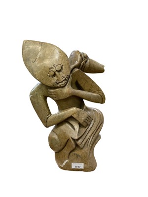 Lot 3017 - Shepherd Muvirimi (Zimbabwean, b.1978) carved stone figural sculpture