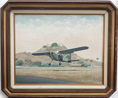 Lot 265 - Arthur Whitlock (1930-2001) 'War Surplus - Madras '49'', oil on cavas board, signed and dated Aug 1991, 39cm x 49cm, framed