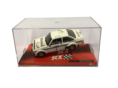 Lot 1790 - SCX 1:32 scale Racing System slot cars including Ford Escort MkII, Tuning Car 2, Ferrari 360 GTC and Citroen C4 WRC, in Perspex boxes and one other empty box (1 box)