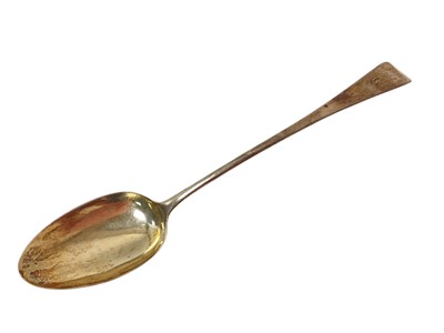 Lot 409 - Georgian Old English pattern basting spoon