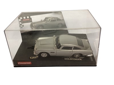 Lot 1791 - Carrera Evolution slot cars including Goldfinger Aston Martin DB5, Aston Martin V12 Vanquish (Street version) and Pontiac GTO '66 custom, plus Revell Lotus Cortina Massimo Vezzosi and Porche 55...