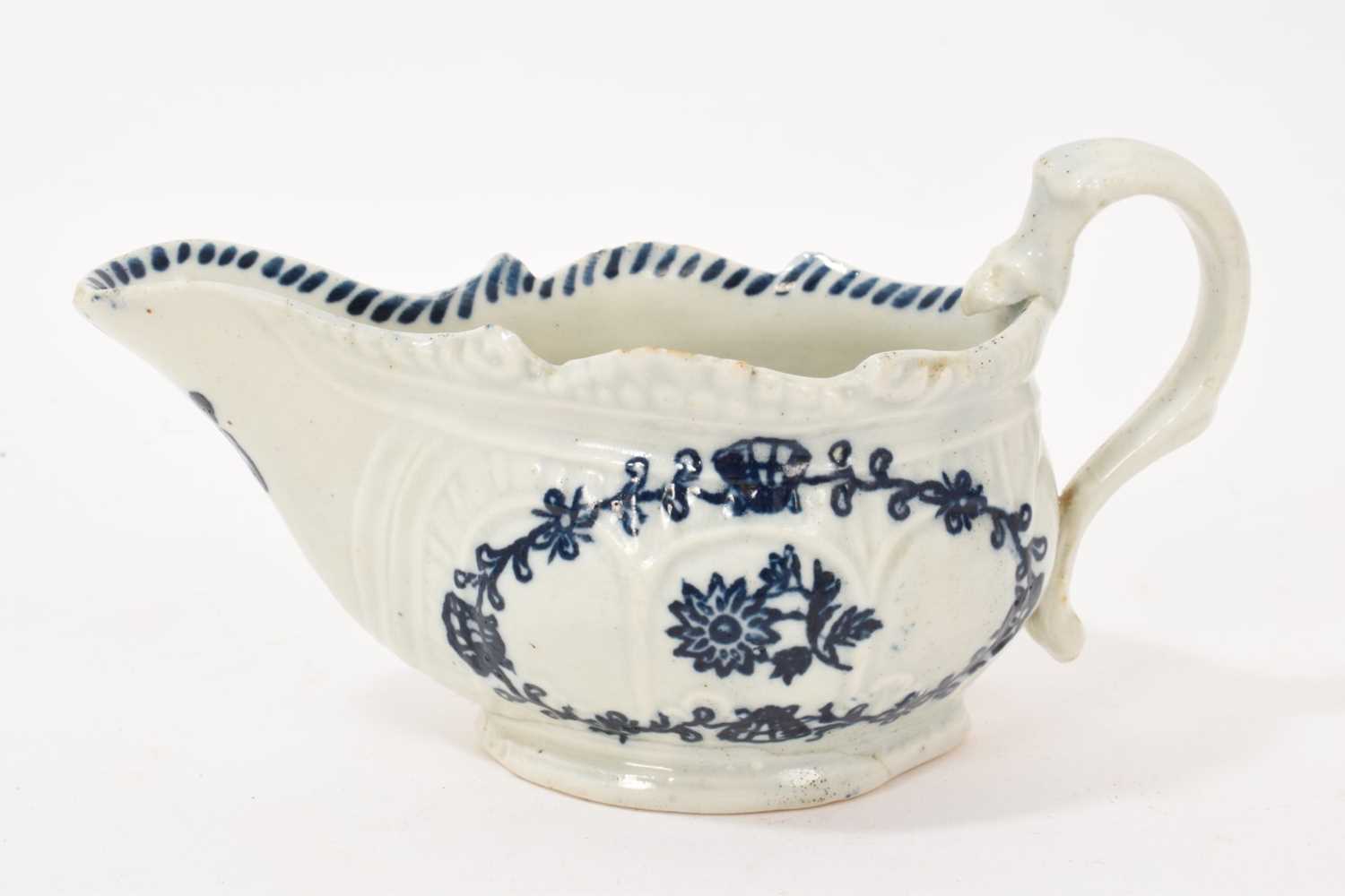 Lot 5063 - 18th century English porcelain sauceboat
