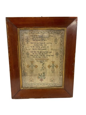 Lot 992 - Early Victorian sampler