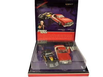 Lot 1793 - Scalextric slot cars including Holden L34 Tirana, Ferrari F430 GT, Ford Cortina GT and Ford Mustang, all in lid top Perspex boxes, Masterati Coupe Cambioborsa No.42 Trofeo 2003, Mini 50 Years Wi...