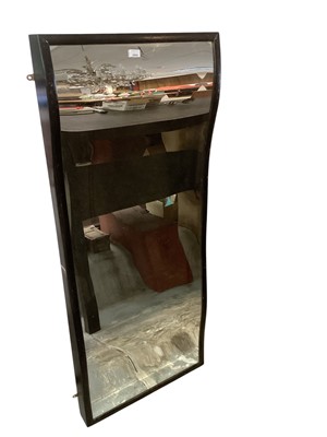 Lot 2900 - Large 1930s circus / funfair curved glass mirror with label reading: T.&W. IDE, manufacturers, glass works, London
