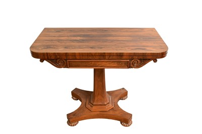 Lot 1384 - Regency rosewood card table
