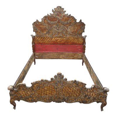 Lot 1361 - 19th century Sicilian double bed