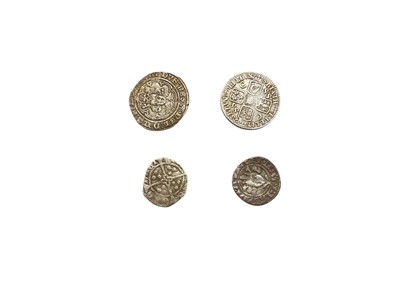 Lot 467 - G.B. - Mixed silver coins to include hammered Edward III London Half Groat (N.B. Mint mark undiscernible) otherwise AVF, Henry V York Penny, Mullet and Trefoil by Crown (N.B. Clipped edge) otherw...