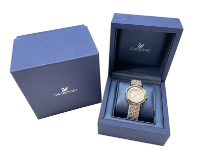 Lot 214 - Swarovski Crystal ladies' Piazza wristwatch 36mm, model 100668, boxed, as new