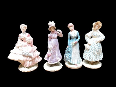 Lot 2246 - Four Royal Worcester limited edition figures - The Crinoline, The Regency, The Bustle and The Romantic