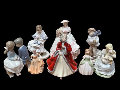 Lot 2260 - Collection of porcelain figures including Coalport, Royal Doulton and Nao