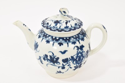Lot 69 - Worcester Peony pattern teapot and cover, circa 1765