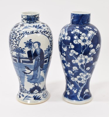 Lot 31 - Two Chinese blue and white baluster shaped vases