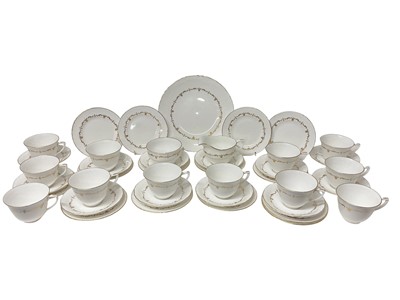 Lot 228 - Royal Worcester gold Chantilly pattern tea service
