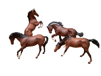 Lot 2249 - Four Beswick and Royal Doulton horses including Spirit of the Wild