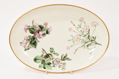 Lot 67 - Wedgwood pearlware oval botanical dish, circa 1800-10