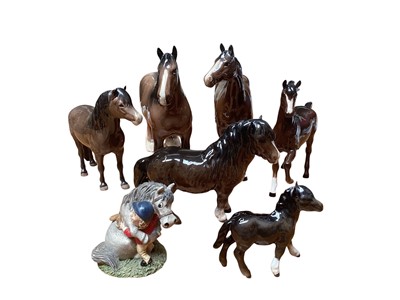 Lot 2250 - Selection of Beswick and Royal Doulton horses