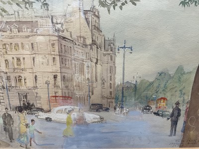 Lot 5136 - L. H. Allsop, 1958 watercolour - Hyde Park corner