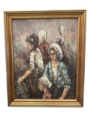 Lot 5251 - Manuel Monton Bunuel (1940) oil on canvas, Figures