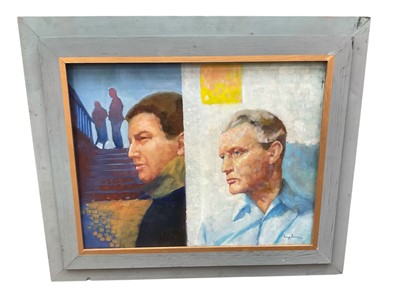 Lot 5257 - George Dunway oil on canvas - figure study
