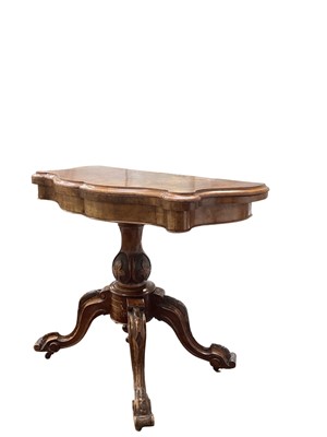 Lot 5346 - Victorian walnut card table