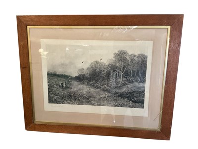 Lot 5268 - Douglas Adams (1853-1920) pair of sporting engravings, hand signed, in period oak frames