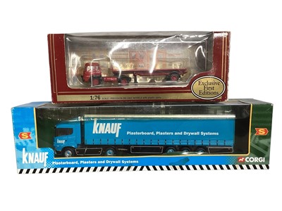 Lot 1821 - Corgi 1:50 scale Special Edition Scania R Nooteboom Step Frame Trailer, boxed # CC13745, other Lorries and loose rolling stock (1 box)