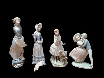 Lot 2252 - Four Lladro porcelain figures including including Sea Breeze, model no.4922