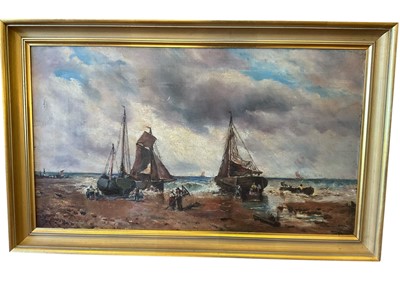 Lot 5280 - Scottish School, 19th century oil on canvas, Coastal Scene