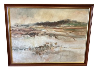 Lot 5272 - Wilma Dunbar (b. 1946) oil on canvas, Scottish Landscape