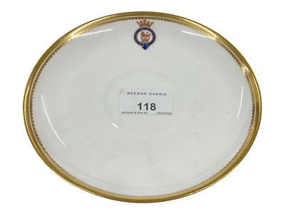 Lot 118 - H.R.H. Prince Albert Victor The Duke of Clarence and Avondale, rare saucer