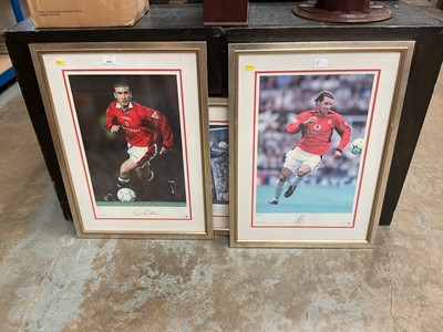 Lot 2961 - Three signed Manchester United limited edition 'Legends Series' prints, including Ruud van Nistelrooy, Peter Schemichel, and Eric Cantona, framed (3)